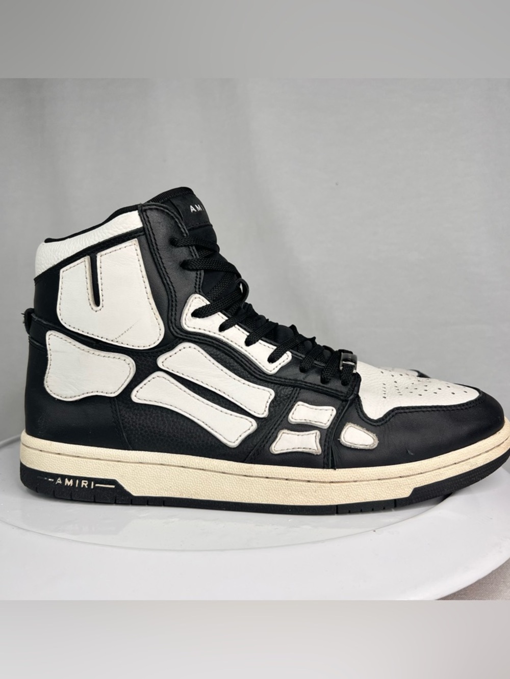 AMIRI Skel Top High Black White Sneakers Men’s Size 10 (EU 43) Pre-Owned -Authen
